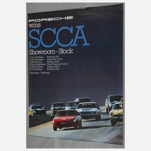 Drei Rennsportplakate Porsche