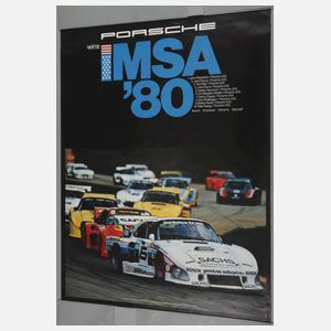 Drei Rennsportplakate Porsche