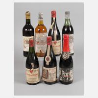 Sechs Flaschen Rotwein111