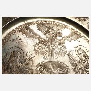 Silber russische Oblatenschale