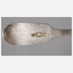 Silber sechs russische Kaffeelöffel