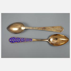 Russland sechs Kaffeelöffel Silber