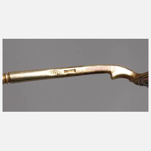 Russischer Silberlöffel mit Email