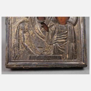 Kleine Marienikone im Oklad