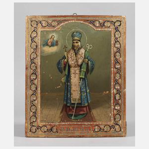 Ikone mit Heiligendarstellung