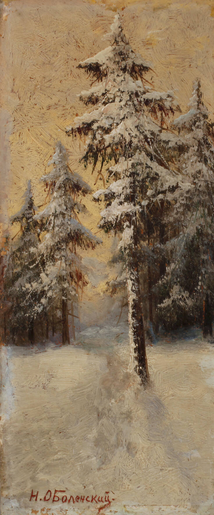N. Obolenskyi, Winterliche Waldlandschaft