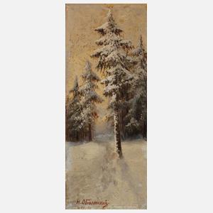 N. Obolenskyi, Winterliche Waldlandschaft