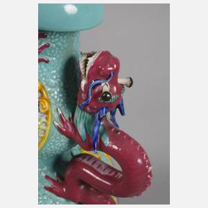 Paar Doppelkürbisvasen