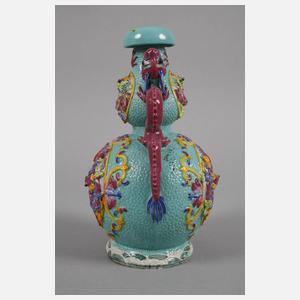 Paar Doppelkürbisvasen