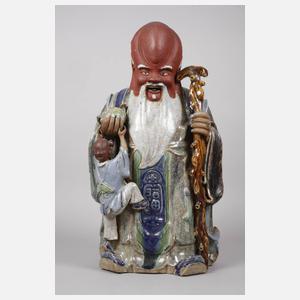 Keramikfigur Glücksgott Shou