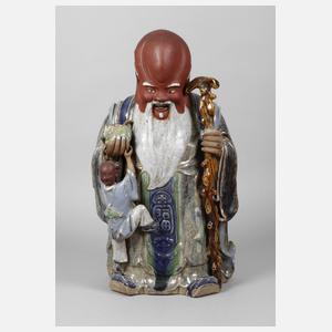 Keramikfigur Glücksgott Shou