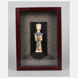 Terrakottaplastik im Schaukasten