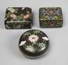 Drei Deckeldosen Cloisonné