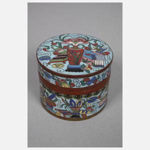 Drei Deckeldosen Cloisonné