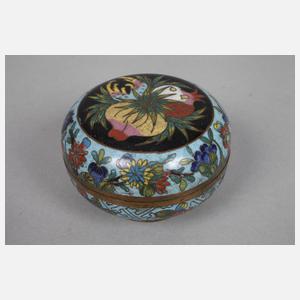 Drei Deckeldosen Cloisonné