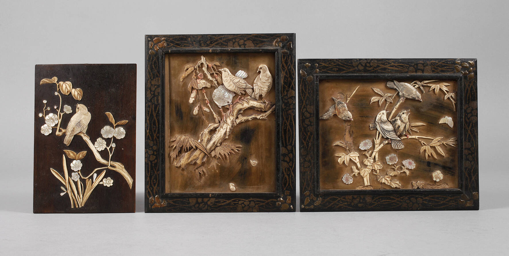 Drei Intarsienarbeiten