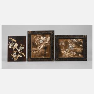 Drei Intarsienarbeiten