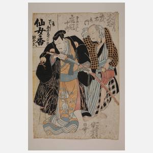 Farbholzschnitt Japan