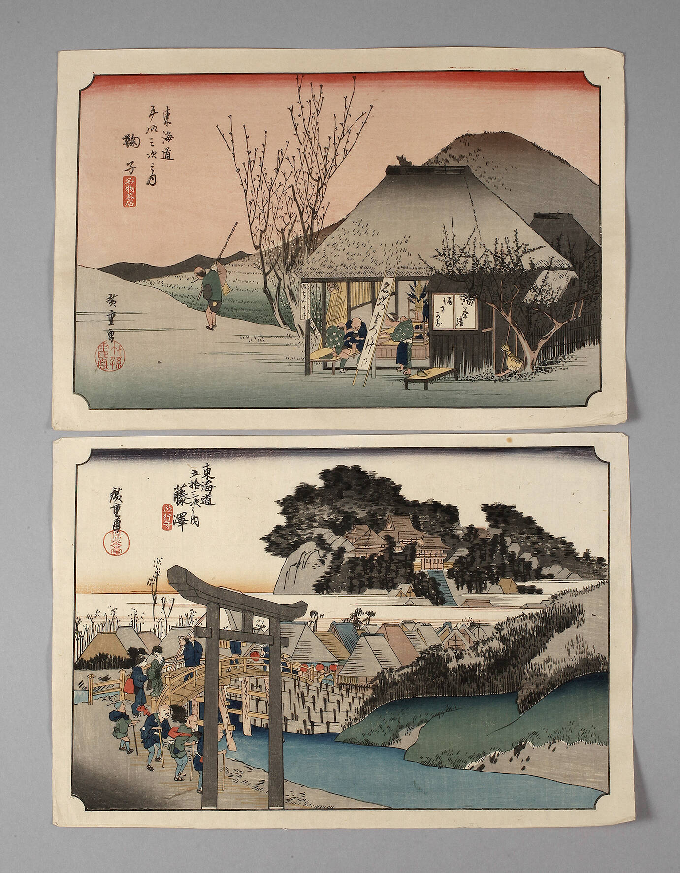 Zwei Farbholzschnitte