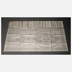 Neun Handtücher Jugendstil