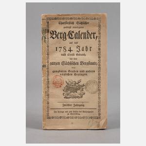 Berg-Calender auf das Jahr 1784