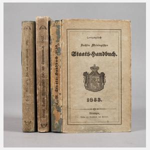 Drei Staatskalender Sachsen-Meiningen