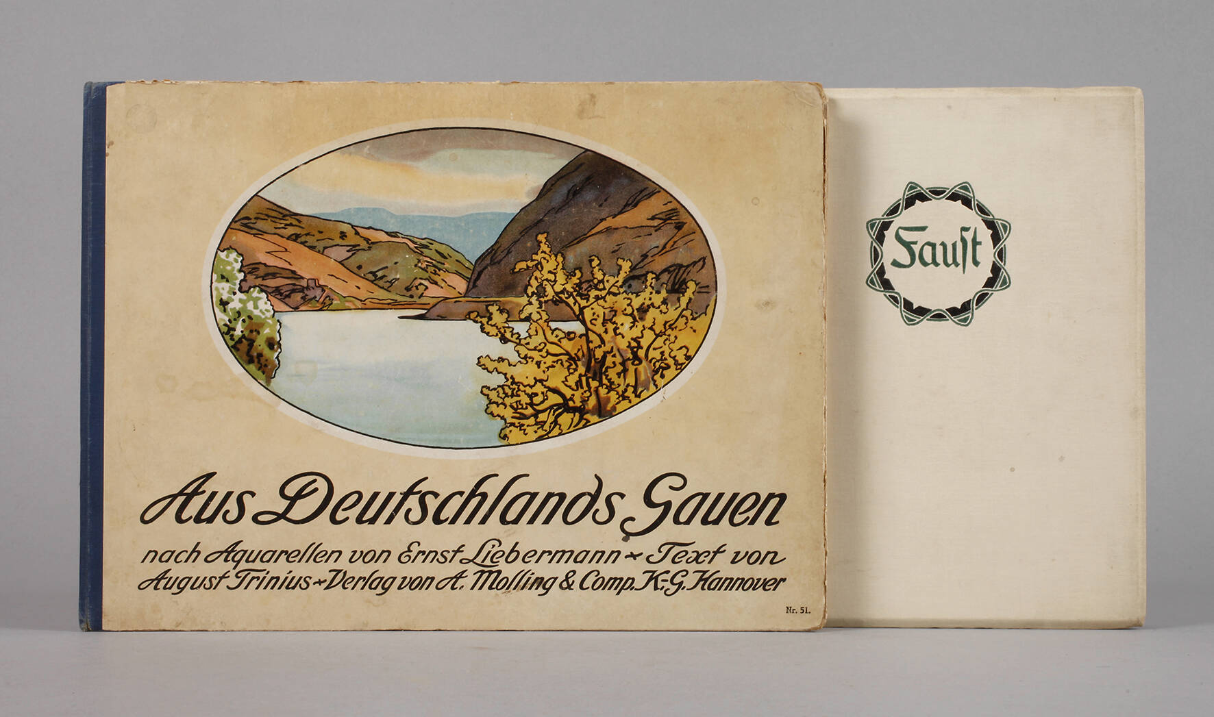 Zwei Bände Buchschmuck Ernst Liebermann