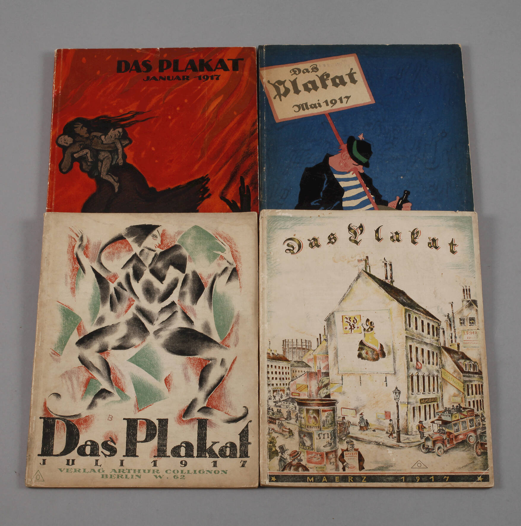 Vier Hefte "Das Plakat" 1917