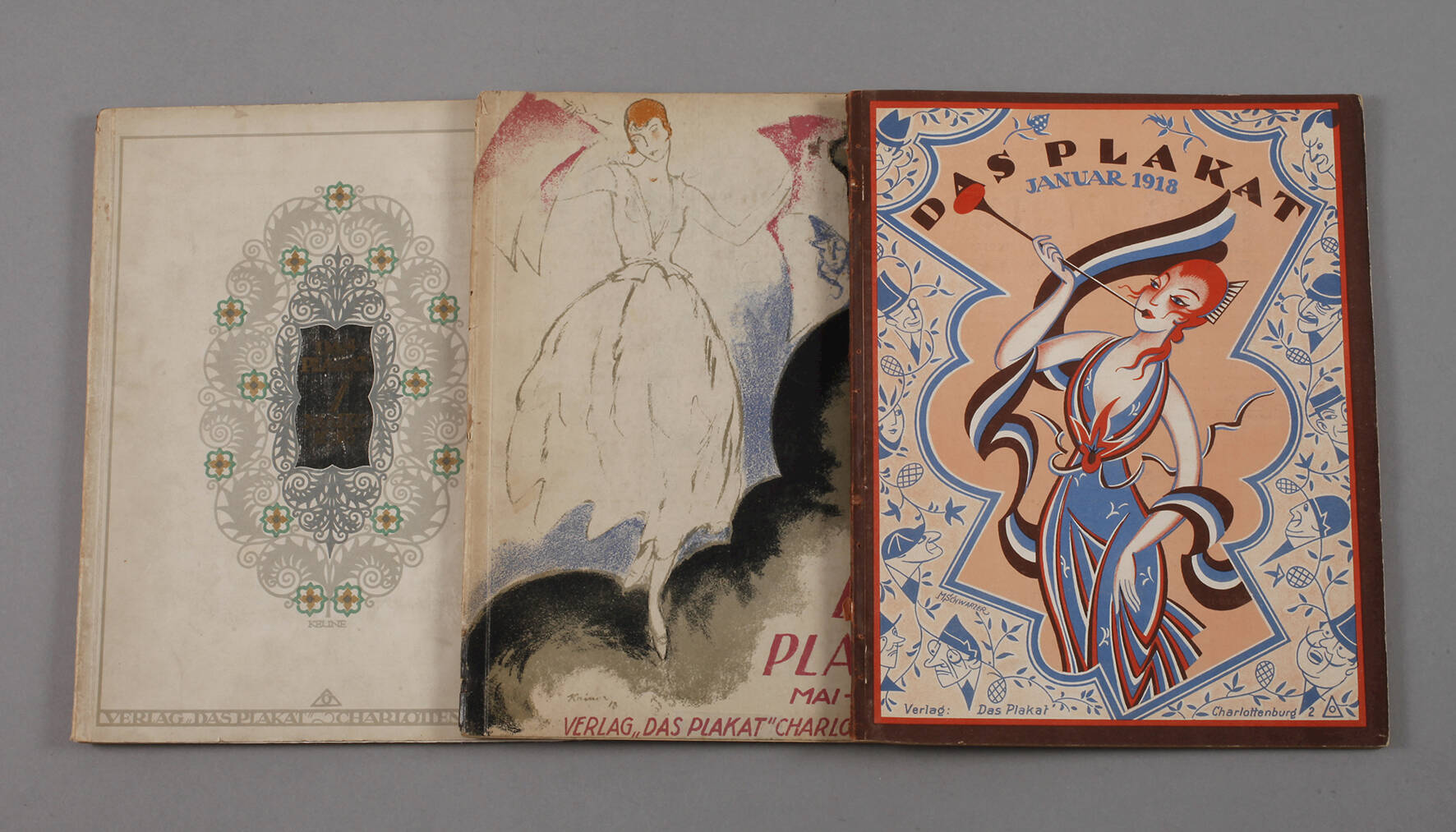Drei Hefte "Das Plakat" 1918