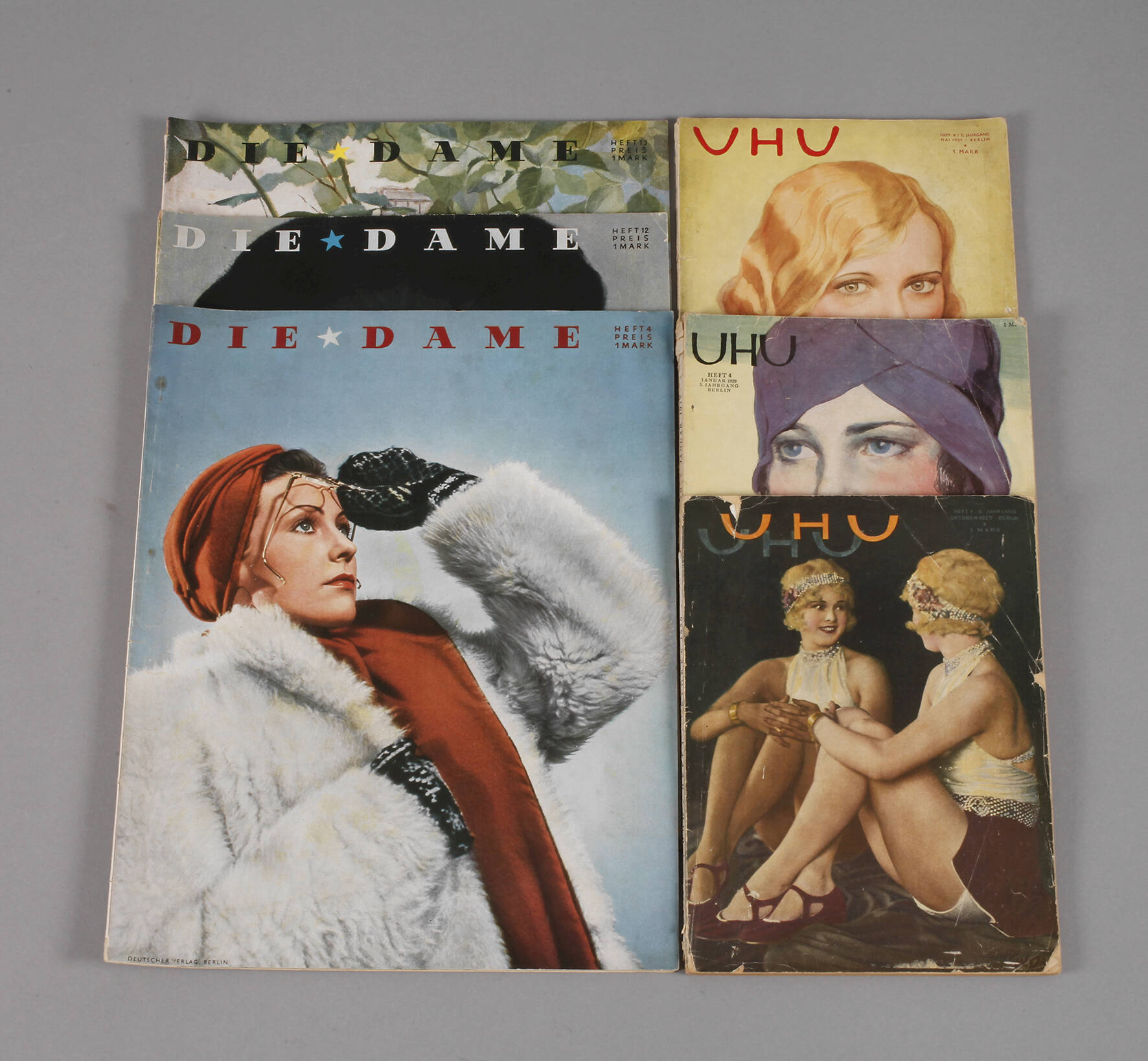 Konvolut Zeitschriften "Uhu" und "Die Dame"