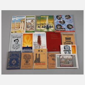 Konvolut Reiseführer und Prospekte München und Bayreuth