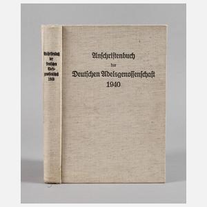 Anschriftenbuch der Deutschen Adelsgenossenschaft