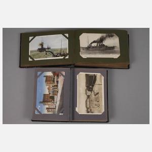 Paar kleine Ansichtskartenalben