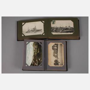 Paar kleine Ansichtskartenalben