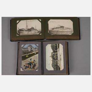 Paar kleine Ansichtskartenalben