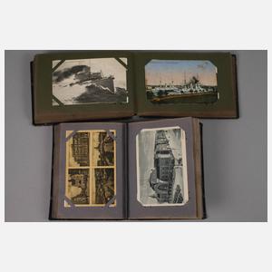 Paar kleine Ansichtskartenalben