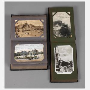 Paar kleine Ansichtskartenalben