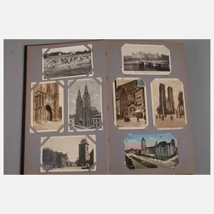 Zwei Alben Ansichtskarten Ostgebiete