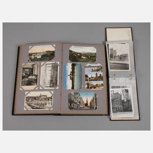 Zwei Alben Ansichtskarten Ostgebiete