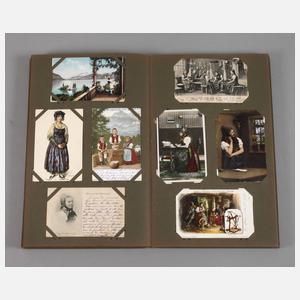 Ansichtskartenalbum Thema Trachten