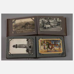 Paar Ansichtskartenalben Asien