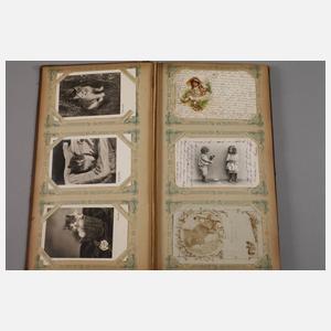 Paar Postkartenalben Hund und Katze