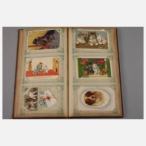 Paar Postkartenalben Hund und Katze