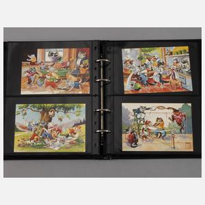 Postkartenalbum Hund und Katze