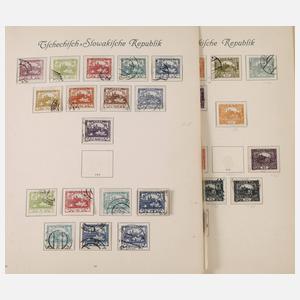 Sammlung Briefmarken Tschechoslowakei 1918–1938