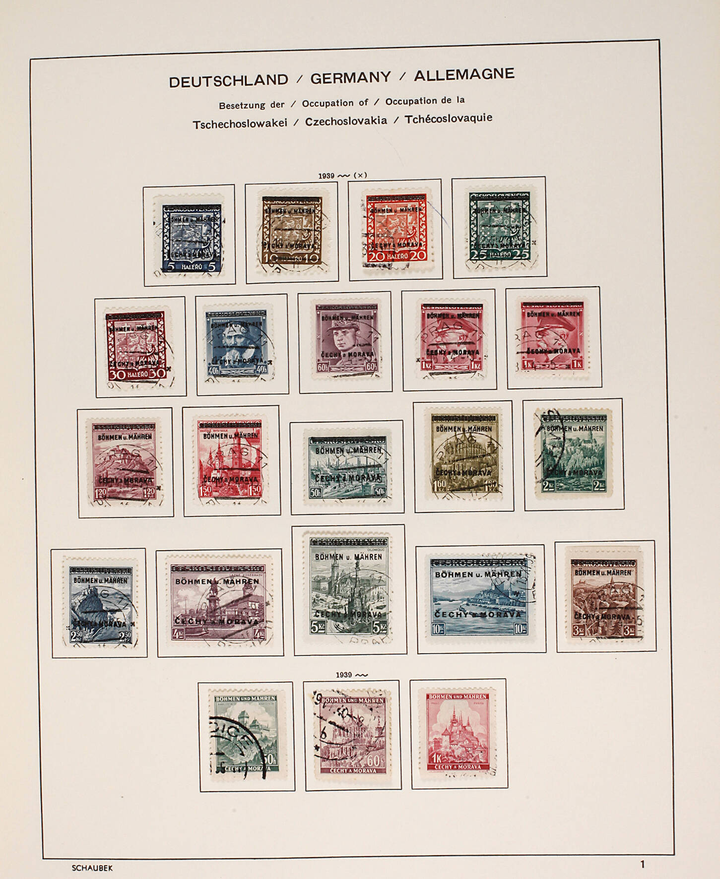 Briefmarkenalbum Besetzte Gebiete Memel/Danzig/Saargebiet