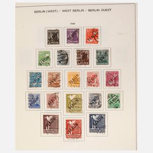 Briefmarkenalbum Westberlin 1948–1990 komplett gestempelt