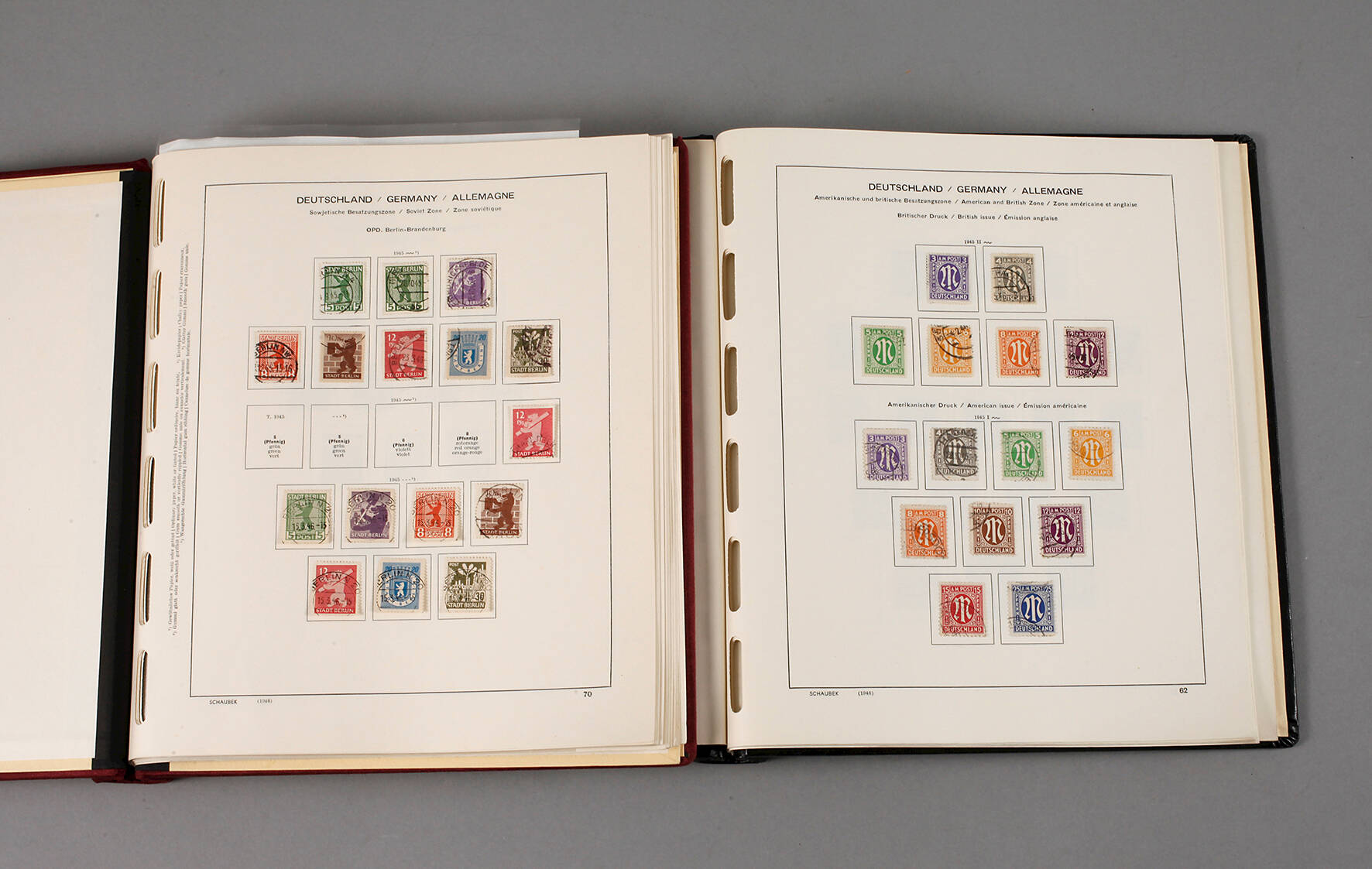 Briefmarkenalben Alliierte Besetzung Berlin, Sachsen, Thüringen + amerik. Zone