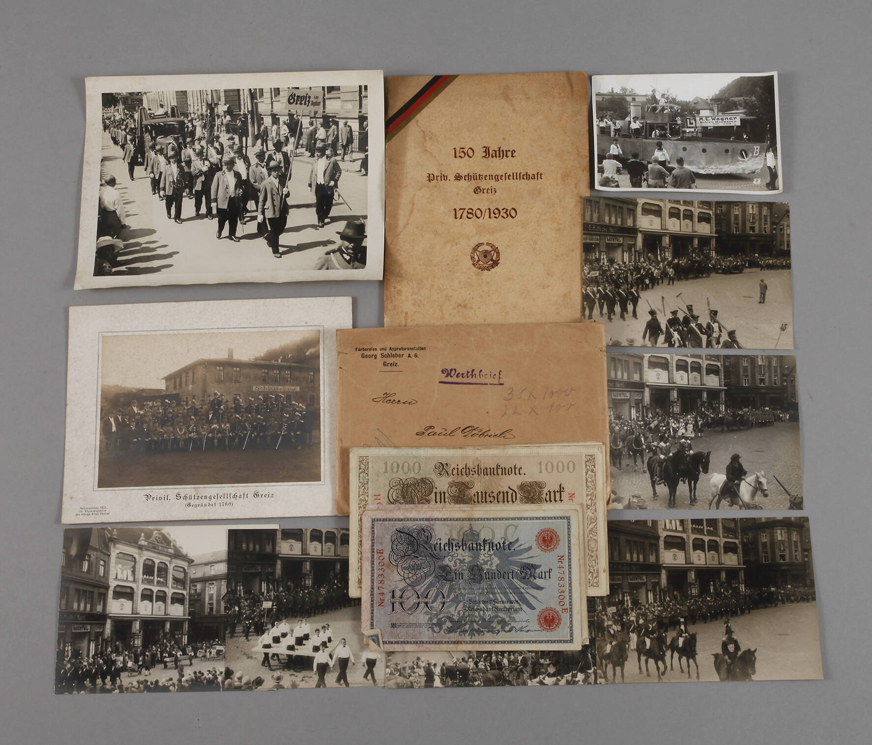 Konvolut Schützengesellschaft Greiz