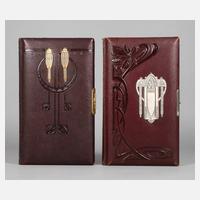 Paar dekorative Alben Carte de Visite in Jugendstilmanier111